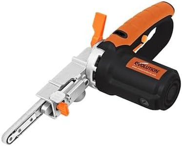 Evolution Power Tools Precision File Sander Electric Thin Belt Sander Power File, Multipurpose Filing, Sanding, Grinding, Includes 3 Sanding Belts Mixed Grit, Dust Bag, 2 Year Warranty, 230v