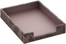 Leather Letter Tray, THIPOTEN Elegant Desk Organizer for Office Supplies, Mail, Paper, File, Magazine, Perfect Office Organization for Desktop(Retro)