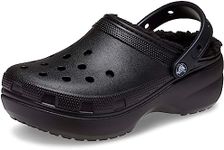 Crocs womens Classic Platform Lined Clog, Black W7