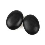 Windfulogo 2Pcs Professional Hot Massage Stones Set Natural Lava Heated Stones Basalt Warmer Rock for Spa, Massage Therapy 2.76 x3.54 in(7x9cm)