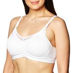 Playtex Women's Maternity & Nursing Pretty T-Shirt Wirefree Bra Us3002, White, XL