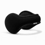 180s Degrees Winter Ear Warmers | Behind-the-Head Adjustable & Foldable Earmuffs, Black, One size