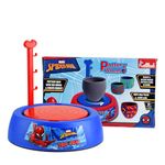 Spiderman Kids Pottery Wheel Battery Operated with Molding Clay & Painting Kit Set Learning and Education Multicolor Board Game Toys for Kids (Spiderman)