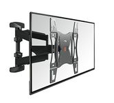 Vogel's BASE 45L full-motion TV wall mount for 40-82 inch TVs, max. 99 lbs (45 kg), swivels up to 180º, tiltable, TV wall mount, max. VESA 600x400, Universal compatibility, Black