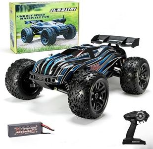 JLB Racing Cheetah 21101 Rc Car, 1/10 4WD Remote Control Car Truck RTR 80km/h with 120A ESC 3670 2500KV Brushless Waterproof Motor Wheelie Function