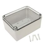 YXQ 200x150x100mm ABS Junction Box w PC Transparent Cover Waterproof Project Enclosure Case Outdoor (8 x 6 x 4 inches)