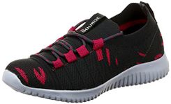 Bourge Women's Micam-111 Black and Pink Walking Shoes - 7 UK (39 EU) (8 US) (Micam-111-07)