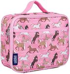 Wildkin Kids Insulated Lunch Box Bag for Boys & Girls, Reusable Kids Lunch Box is Perfect for Elementary, Ideal Size for Packing Hot or Cold Snacks for School & Travel Bento Bags (Horses in Pink)