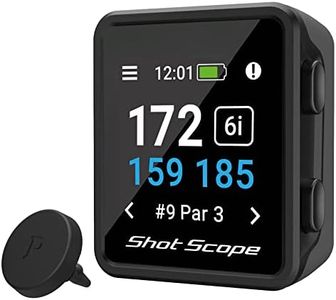 Shot Scope H4 GPS Handheld with Shot Tracking - F/M/B Green and Hazard Distances - 36,000+ pre-Loaded Courses - 100+ Statistics Including Strokes Gained - No subscriptions