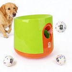 Official FIFA World Cup 2026 Edition - Automatic Dog Ball Launcher with 3PCS Rubber Fetch Soccer Balls, Ball Thrower Machine Interactive Dog Toy for Mental & Physical Exercise, Launches Up to 64ft