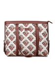 ZOUK Handmade Vegan Leather Women's Office Bag for 15.6 inch Laptop with Double Handles