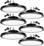 TODEHI 6Pack 200W High Bay LED Shop Lights Super Bright 6500K Daylight LED High Bay Light Lights with 110V Plug LED UFO Light Commercial Lighting Fixture for Warehouse Workshop Garage Barn