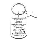 M Men Style Religious Gifts Inspirational Bible Keychains for Catholic Easter Gifts for Mom Dad Christmas Church Gifts