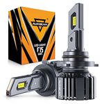 Auxbeam 2024 F15 Series 9006/HB4 LED Headlight Bulbs, 20000LM 600% Brighter 9006 LED Bulbs, 6500K Cool White Bulbs with 5-Layer Cooling System, 20% Smaller Size, Plug and Play, Built-in Canbus Ready