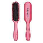 Denman Tangle Tamer Mini (Pink) Detangling Brush For Curly Hair And Black Natural Hair - use with both Wet & Dry Hair, D90