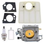 FitBest Carburetor with Air Filter Fuel Filter Fits Husqvarna 61 266 268 272 272XP Chainsaw Carb