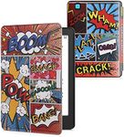 kwmobile Case Compatible with Kobo Aura Edition 2 Case - eReader Cover - Comic Book Symbols Multicolor