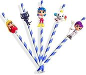 10 PCS Paper Straws True and the Rainbow Kingdom For Birthday Party Decorations.