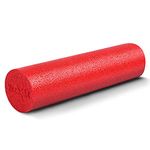 Yes4All Premium High-Density Round PE Foam Roller for Pilates, Yoga, Balance & Core Exercises with 4 Sizes Multi Color (Red 24 inch)