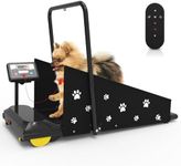 Redliro Dog Treadmill - Pet Indoor Treadmill for Medium/Small Dogs - Weight Capacity 265 lbs - Dog Fitness Running Machine with Remote Control & Display Screen (Black)