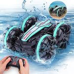 Refasy Amphibious Remote Control Car,Kids Toys 4WD Off Road RC Stunt Car 2.4GHz Waterproof Remote Control Boat Car Toys for Boys Girls RC Car Vehicles Gifts Toys for Kids Blue