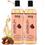 Rey Naturals Jojoba Oil - Pure,Natural & Cold Pressed-Hydrates Skin and Scalp Hair Oil-Hair 400 ml