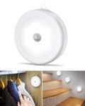 Hoteon Motion Sensor Light, Battery Powered LED Sensor Light for Home with On/Auto/Off Switch, Cordless Magnet Wall Light for Stairs, Cold(1 Pack)-Plastic;Acrylonitrile Butadiene Styrene