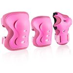 JBM Kid/Youth/Adult Knee Elbow Pads Wrist Guards Protective Gear Skate Pads for Boys and Girls for Inline Skating Roller Skates Cycling BMX Bike Skateboard Scooter Riding Beginner Scooter