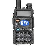 BaoFeng UV-5R 8-Watt Dual Band Two-Way Radio (144MHz-146MHz VHF & 430MHz-440MHz UHF) Includes Full Kit, Black