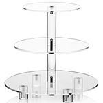 Acrylic Cupcake Stand, Clear Dessert Tower Holder Display with Base for Wedding, Party, Baby Shower