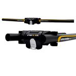 UPANBIKE Bike Folding Handlebar Aluminum Alloy Scooter Handlebar Quick Release Foldable Bar 31.8mm/25.4mm (Black+Yellow)