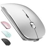 Artusi Wireless Mouse for MacBook Pro MacBook Air Wireless Mouse for MacBook Mac Laptop Windows iMac Computer Chromebook (Silver)