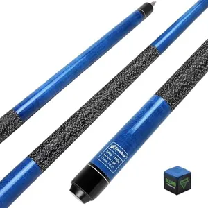 CUEBAR Pool Stick, 58" Pool Cue for Adults, Billiard House Bar Pool Cue Sticks 2-Piece, Hand-Painted Pool Table Stick for Men Women - Blue,19 Oz