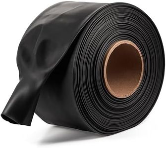 Chanzon 2:1 Ratio - 80Ft Roll - 3-5/32" (80mm) Black Heat Shrink Tubing - Electrical Shrink Wrap 1pcs
