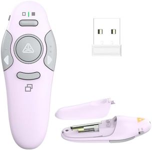QUI Presentation Clicker Wireless Presenter Remote Clicker for PowerPoint Presentation Remote, PowerPoint Slide Advancer for Mac/Windows/Linux, Google Slide/PPT/Keynote, Purple