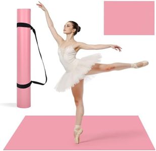 3×6.6ft Marley Dance Floor, 3.5mm Portable Dance Floor with Shoulder Strap, Non-Slip Shock-Absorbing Portable Marley Floors for Ballet Jazz Pop Practice - Ideal for Home Studio School