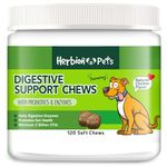 Herbion Pets Digestive Support Chews with Probiotics & Enzymes, 120 Soft Chews, with Daily Digestive Enzymes, for Improved Gut Health, Minimum 2 Billion CFUs, Made in The USA, for Dogs 12 Weeks+