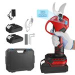 Electric Pruning Shears, Cordless Electric Scissors Max 30mm Cutting Diameter, Professional Garden Pruners with 2 Rechargeable 21V 2000mAh Battery LCD Display for Pruning Trees Shrubs Fruit Trees (01)