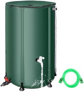 FAMIROSA 100 Gallon / 378L Collapsible Rain Barrel, Foldable PVC Rain Barrels to Collect Rainwater from Gutter, Portable Water Storage Tank Container with Hose Spigot, Water Catcher Collector Green