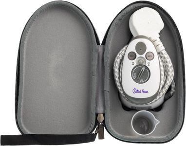 The Quilted Bear Mini Steam Iron – Compact Travel Iron with Hardshell Case, Black