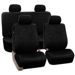 Look&Took® Sweat Control Front and Back Cotton Towel Car Seat Cover for Tata Tiago NRG 1.2L Revotron (Black)