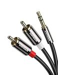 UGREEN 3.5mm to 2 RCA Male to Male Aux Audio Cable Cord 3.5mm Stereo Jack to 2RCA Phono Plugs Connector for Speakers, iPod, MP3 Player, Smartphone, Tablet, Laptop and More, 6.5ft