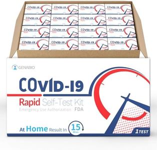 Genabio COVID-19 Rapid Self-Test Kit (15 Minute Results), OTC at Home Self Test, Non-Invasive Short Nasal Swab, FDA/EUA Authorized, HSA/FSA Eligible (252 1-Test Packs, 252 Tests)
