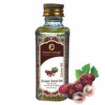 Passion Indulge Natural Grape Seed Carrier Oil for Skin, Face | Dark Circles | Natural Oil | No Additive No Fragrance | Organic Certified Carrier Oil, 60 ml