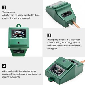Sonkir 3-in-1 Soil pH Meter – Moisture, Light, pH Tester for Garden & Indoor Plants