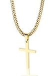 Tuewut Cross Necklace for Men, Silv