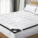 Bedra Bedding 1000gsm Mattress Topper Double Size Washable Pillowtop Mattress Topper 5cm Thickness Mattress Cover Airflow Mesh Bed Protector Mat