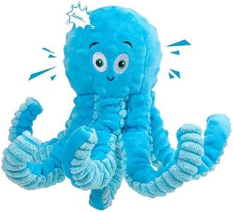 Dog Toys for Aggressive Chewers Squeaky Dog Toys Octopus-Tug of War Dog Toys for Large Breed Tough Interactive Stuffed Dog Chew Toys for Puppies Small & Large Dogs