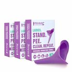 PEE BUDDY Reusable Portable Stand and Pee Urination Device for Women - Pack of 3 | Portable, Leak-proof and Zero Spillage | Ideal for Public Toilets, Travel, Camping, Hiking and Outdoor Activities