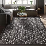 BY COCOON 8'x10' Area Rugs | Washable Area Rugs for Living Room Rugs for Bedrooms Tapis Salon Carpet for Living Room Carpet for Bedroom Rug Living Room Carpet Washable Rug (240 Cm x 310 Cm Grey Rug)